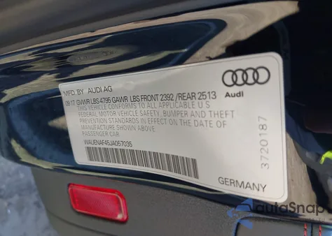 2018 Audi A4 2.0T Premium/2.0T Tech Premium из США, поврежденный, VIN WAUENAF45JA057035